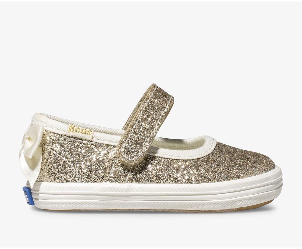 Slip Ons Keds Enfant Doré - Kate Spade New York Sloane Mj Glitter Crib - 015-RFOAEZ